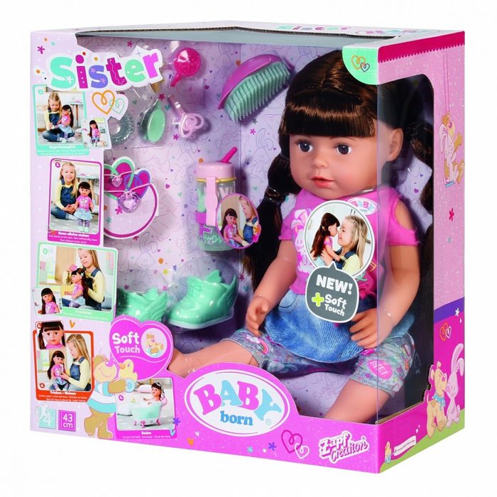 Κούκλα Baby Born Interactive Sister Brunette (827185)